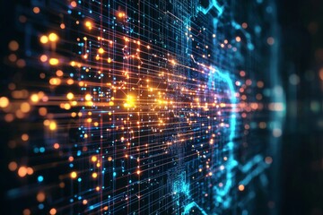 Digital Technology background of data and network