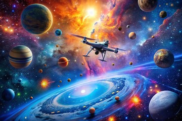 Wall Mural - stunning space wallpaper featuring vibrant galaxies, stars, and cosmic phenomena for digital use