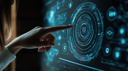 Poster - Digital Interaction with Futuristic Technology Interface