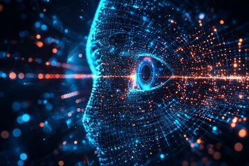 Digital Technology background of data and network