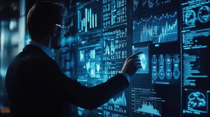 Poster - data analysis in futuristic digital environment