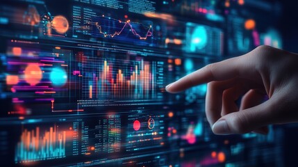 Poster - Futuristic Data Visualization with Interactive Elements