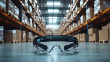 Poster - Advanced Augmented Reality Glasses in Warehouse Setting