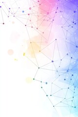 Poster - This artwork showcases a blend of colorful geometric shapes and intersecting lines on a soft gradient background, creating a modern and vibrant visual experience