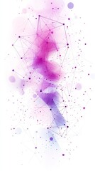 Poster - Colorful abstract design featuring geometric shapes and connections, creating a visually stunning effect with shades of pink and purple against a white background