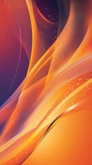 Poster - Colorful abstract swirls of orange and purple blend together, creating a dynamic, fluid design with a sense of movement and energy