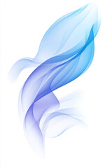 Poster - Flowing blue and purple swirls create a sense of movement and tranquility, blending seamlessly in a minimalist design that emphasizes beauty and simplicity