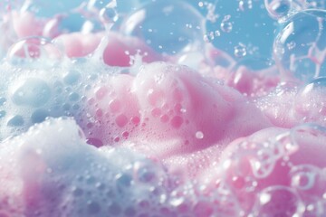 Aufkleber - The bath features a vibrant pink and white foam surface, creating a soothing atmosphere for relaxation and indulgence. Generative AI
