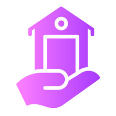 Wall Mural - smart house Gradient icon