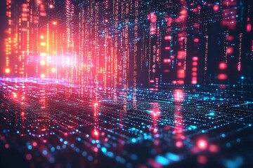 Digital Technology background of data and network