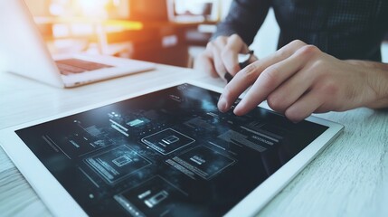 Poster - Modern Technology Interface with Interactive Display