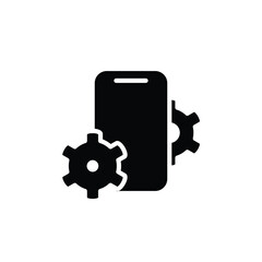Poster - mobile setting app solid icon vector design good for web or mobile app