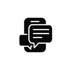 Poster - chat app solid icon vector design good for web or mobile app