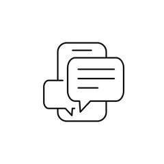 Poster - chat app thin outline icon vector design good for web or mobile app
