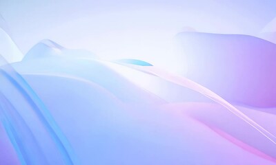 Poster - Abstract background with soft  flowing lines in shades of blue and purple.