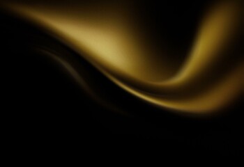 Aufkleber - A grainy, abstract gold gradient swoops across a black background, creating a deluxy, design.