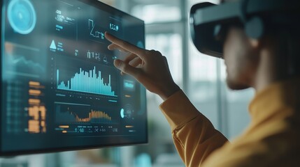 Poster - Virtual Reality Interface Interaction with Data Visualization