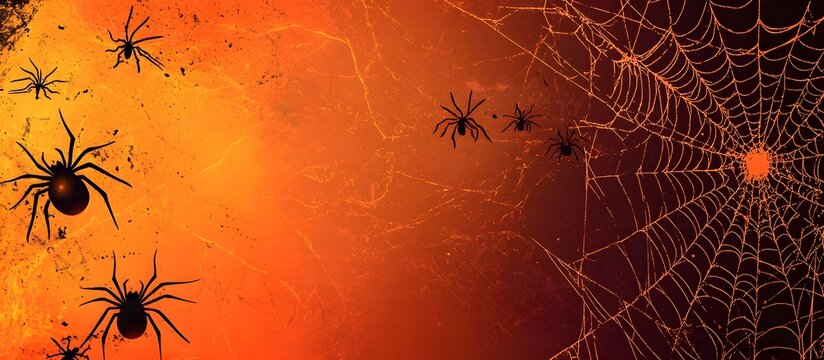 spider web background with space for text