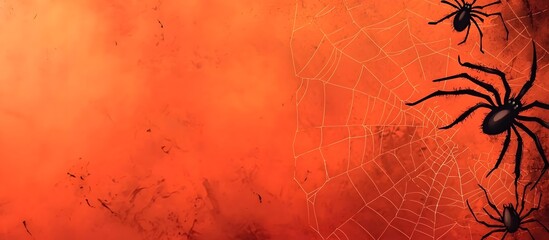Poster - spider web background with space for text