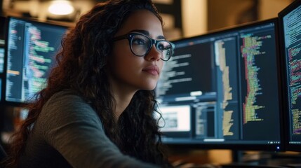 Woman Coding.