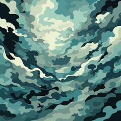 Abstract Camo Wallpaper with Bold and Geometric Military Design Elements