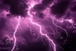 © possawat - Bold Electric Purple Background with Lightning Strikes