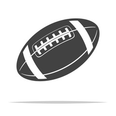 Poster - American football ball icon transparent vector isolated