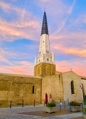 church in Ars en Re on the island of Ile de Re in France