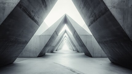 A Monochromatic Perspective of a Concrete Tunnel