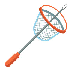 Fishing net equipment vector illustration