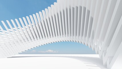 Poster - Futuristic architecture background 3d render