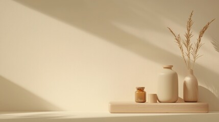Poster - Natural healing workspace with dried herbs and organic materials, 3D illustration