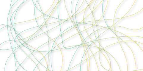 Poster - White abstract background with colorful diagonal lines and shadows. modern random pattern line stroke transparent background. Simple gold scribble line backdrop Minimal style website banner design.	

