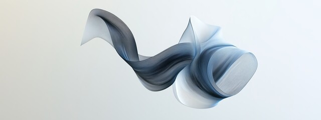 Wall Mural - Abstract swirling design in soft blue and gray colors creating a sense of movement and flow