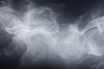 Smoky background, abstract white smoke on black background