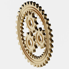 Wall Mural - cog wheel on white background