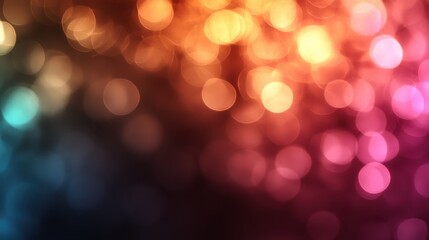 Poster - An abstract image featuring radiant bokeh lights, showcasing a vibrant and harmonious mix of colors, creating a visually pleasing and captivating composition.