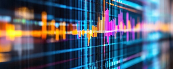 Poster - Close-Up of Laptop Screen with Data Visualization