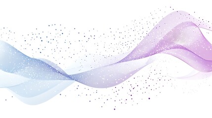 Abstract wavy design with blue and purple dots