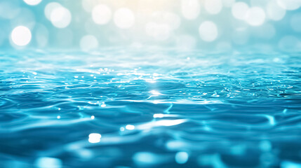 Wall Mural - abstract clear blue water in blurred background concept: an abstract image of clear blue water with 