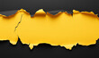 © Mireimon - Yellow and black Torn paper top view, Black Friday concept, Black Friday Composition, discount banner. Copy space.