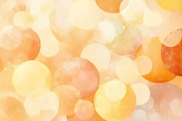 Wall Mural - Abstract background with overlapping translucent circles in warm shades of yellow, orange, and peach. Ideal for modern design, wallpaper, and texture concepts.