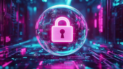 Poster - Cyber security network. Digital padlock icon. Futuristic technology. Data security. Abstract digital security background. Cyber strength in the tech world. Online network security. Digital protection 