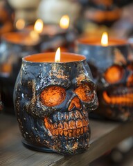 Poster - Halloween candle holder decorations in the store