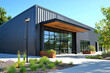 © Uwe - Sleek Steel Exterior of Modern Warehouse Office Building