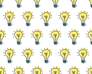 Wall Mural - bulb pattern flat design vector design illustration