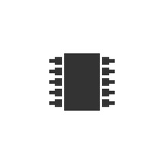 Poster - Microchip icon isolated on transparent background