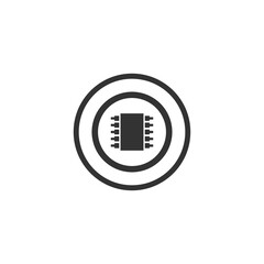 Poster - Microchip icon isolated on transparent background