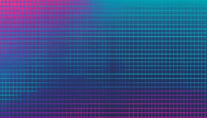Wall Mural - vaporwave grids Retro Style landscape with grid background