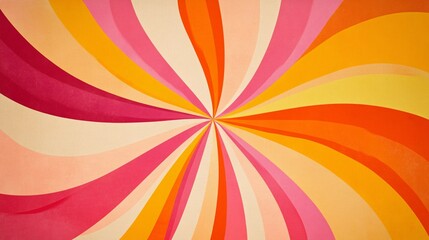 Poster - A vibrant spiral design featuring swirling patterns of orange, pink, and yellow shades, creating a visually engaging and dynamic composition.
